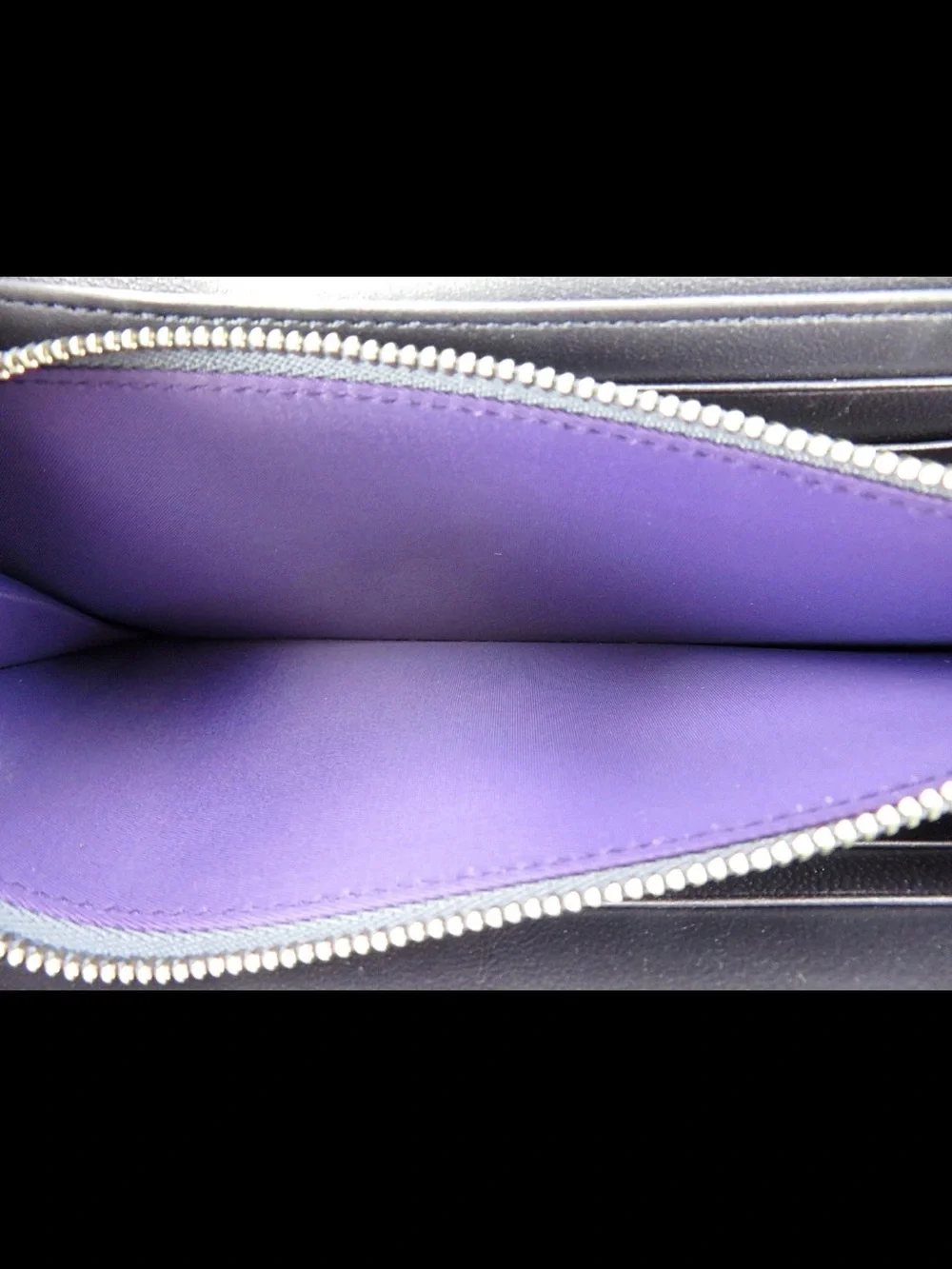 Dior Metallic Plum Quilted Chain Wallet